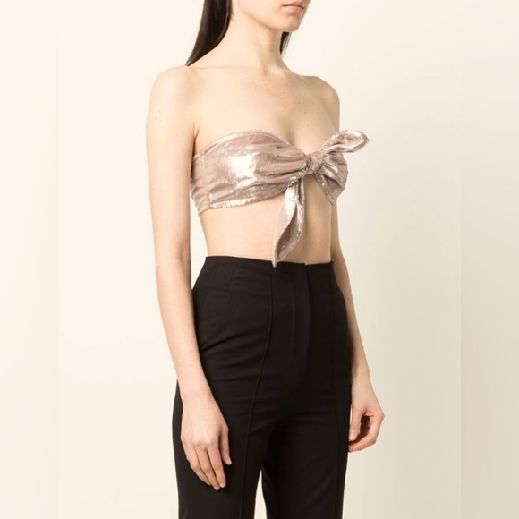 Lola bandeau top in soft champagne - Picture 1 of 4